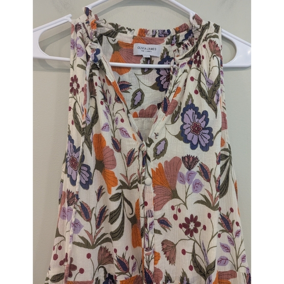 Olivia James The Label Ro Maxi Button Front Floral Dress Size Small - Picture 2 of 7